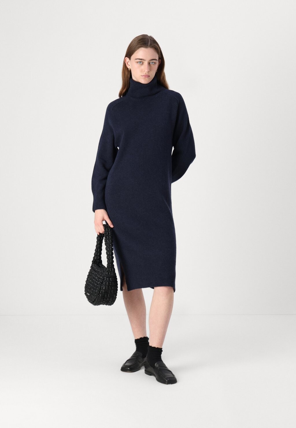 

Платье-джемпер DETAIL ROLLNECK DRESS GANT, темно-синий