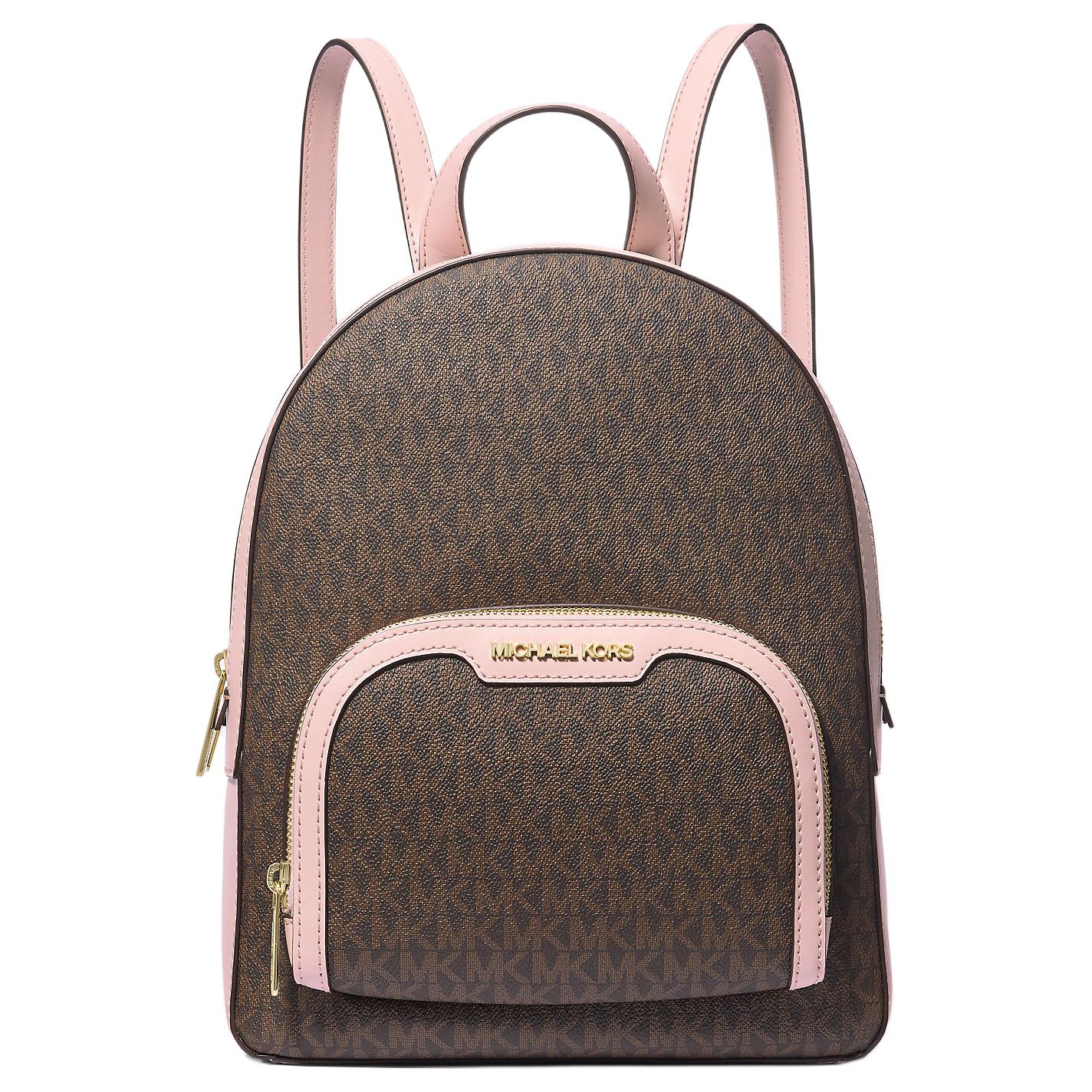 

MICHAEL KORS Рюкзак Jaycee Canvas с холщовой спинкой, средний, женский, розовый/коричневый