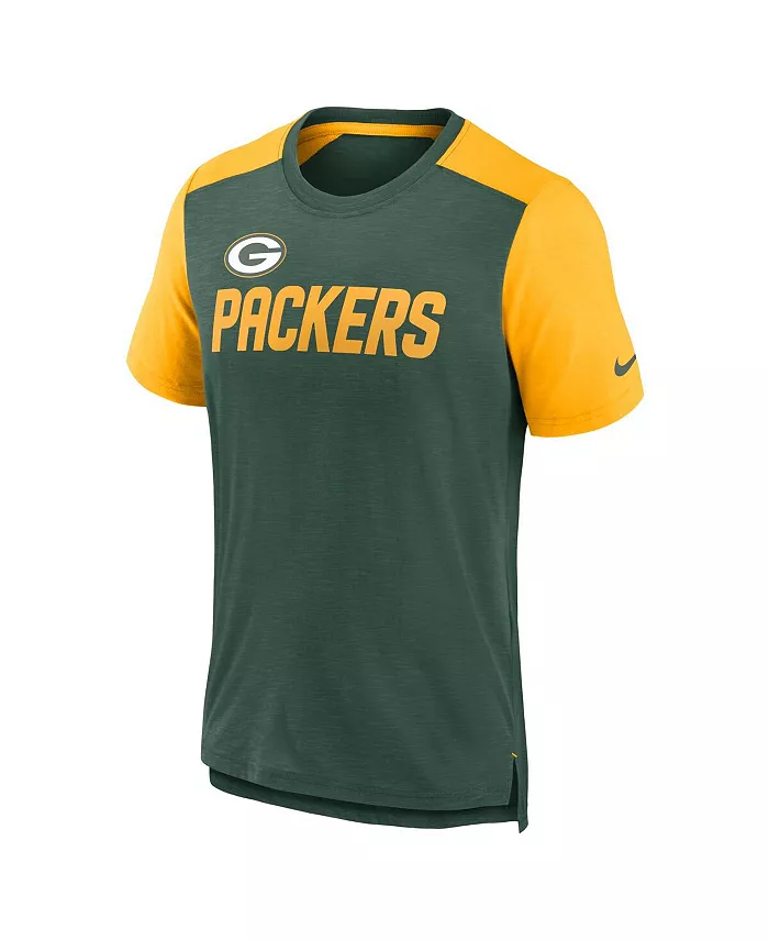 Мужская футболка Green Bay Packers с цветными блоками и названием команды, цвет: меланж зеленый, меланж золотисто-зеленый Nike — фото 2
