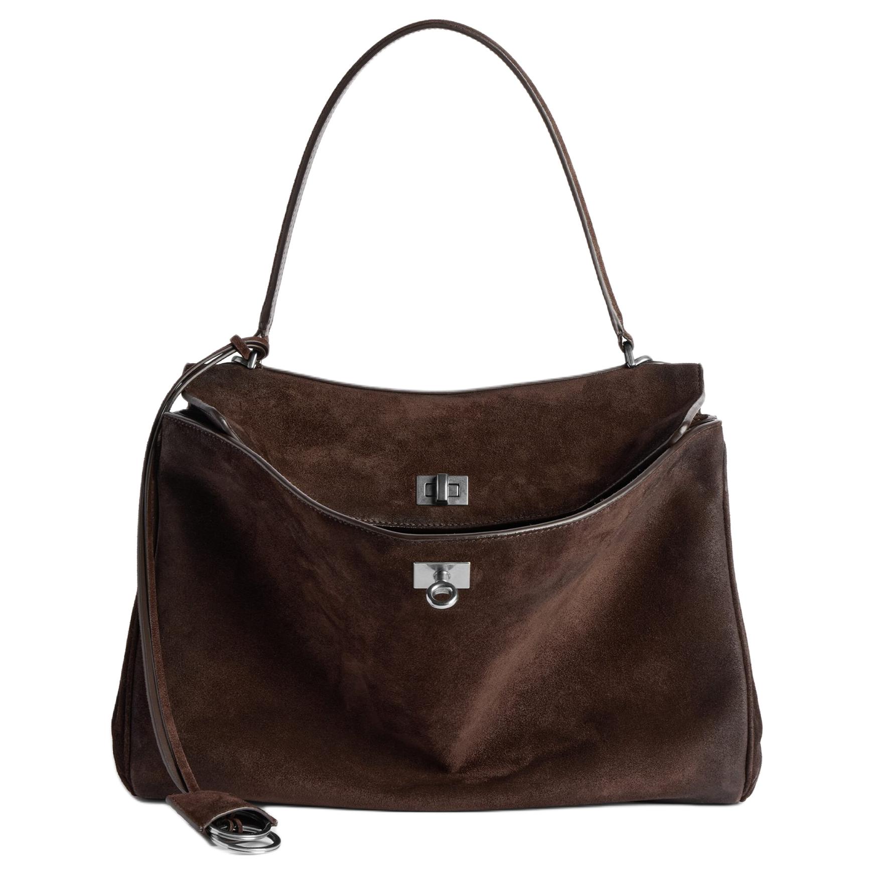 

Сумка Rodeo с верхней ручкой из замши Balenciaga, basic set (bag+dust bag)