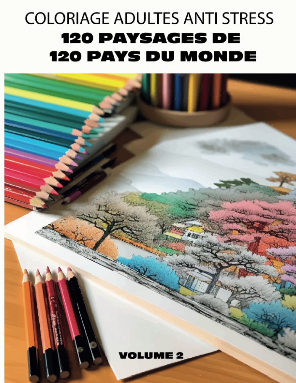 

COLORIAGE ADULTES ANTI STRESS VOLUME 2: 120 PAYSAGES DE 120 PAYS DU MONDE (French Edition) (Independently published)
