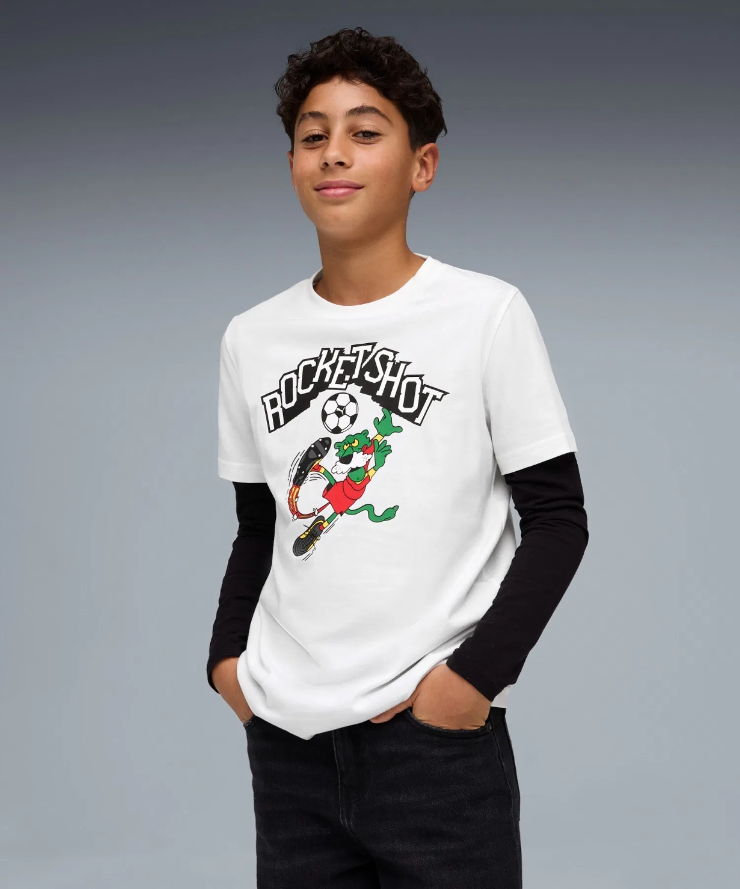 Детская футболка PUMA Super Puma Graphic Tee с коротким рукавом