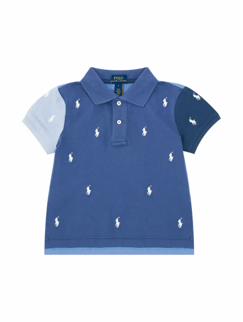 

Хлопковое поло с монограммой Ralph Lauren, тёмно-синий