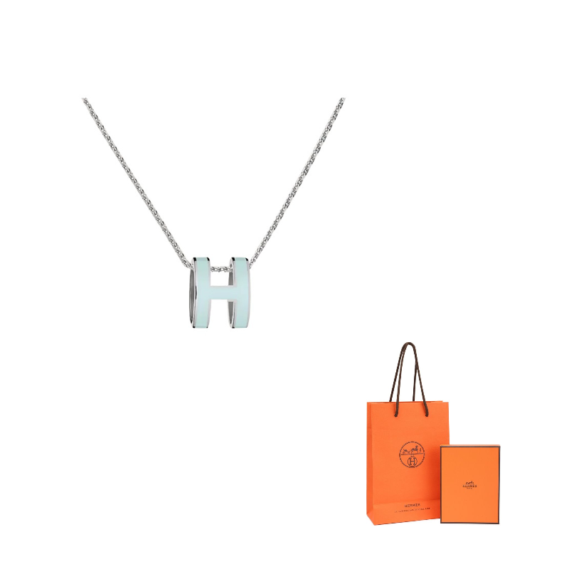 

Металлическое колье POP H Collection для женщин HERMES, светло-синий