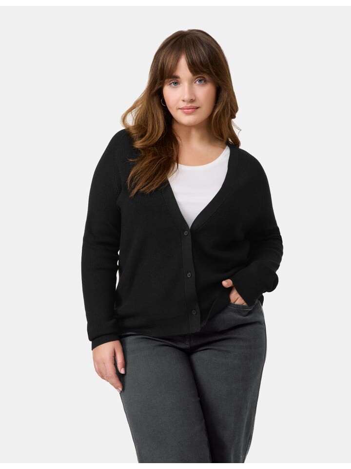 

Кардиган SAMOON Jacke Strick, черный