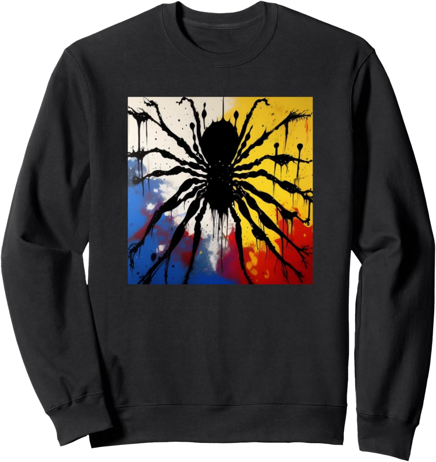 

Красочный силуэт паука, толстовка для любителей пауков Spider Art Merch - Men Women Kids Boys Girls Gift, черный