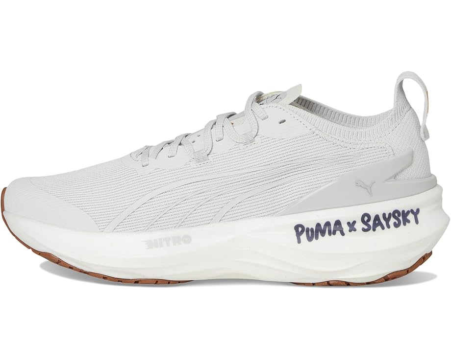 Кроссовки PUMA Foreverrun Nitro 2 Saysky Running Shoes, цвет Feather Gray/Flat Light Gray — фото 4