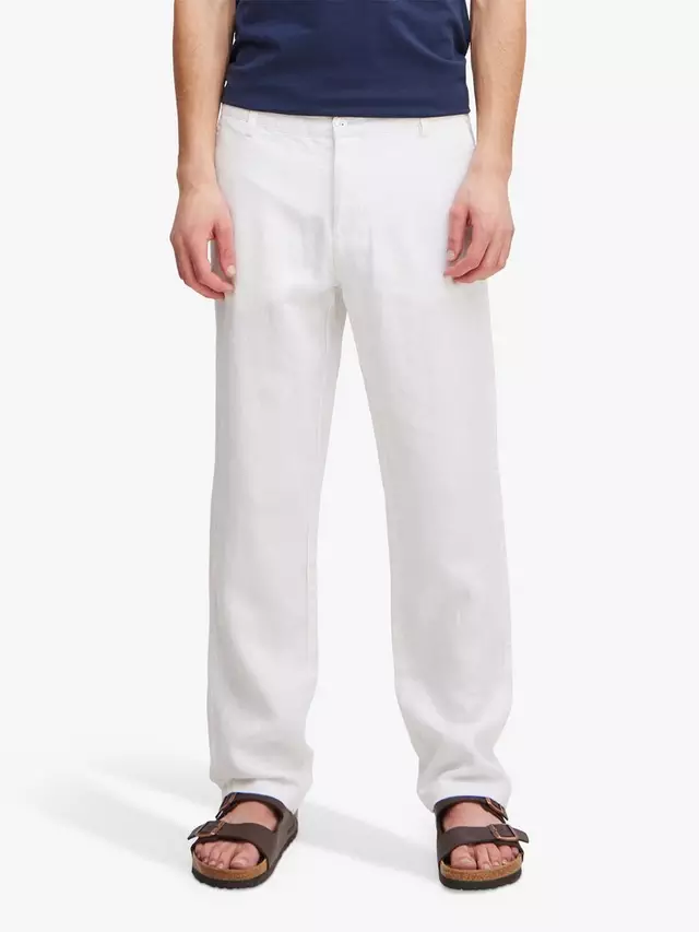 

Брюки Casual Friday Pandrup Regular Fit Linen, цвет snow/white