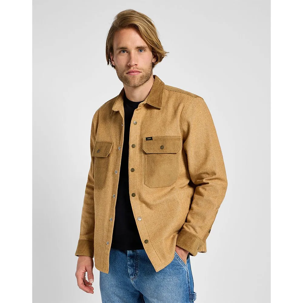 

Рубашка Lee Mixed Fabric, коричневый