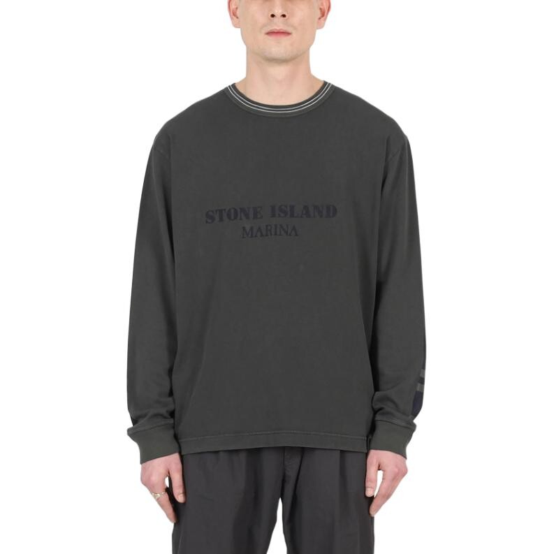 Толстовка мужская угольного цвета Stone Island, цвет Charcoal — фото 3