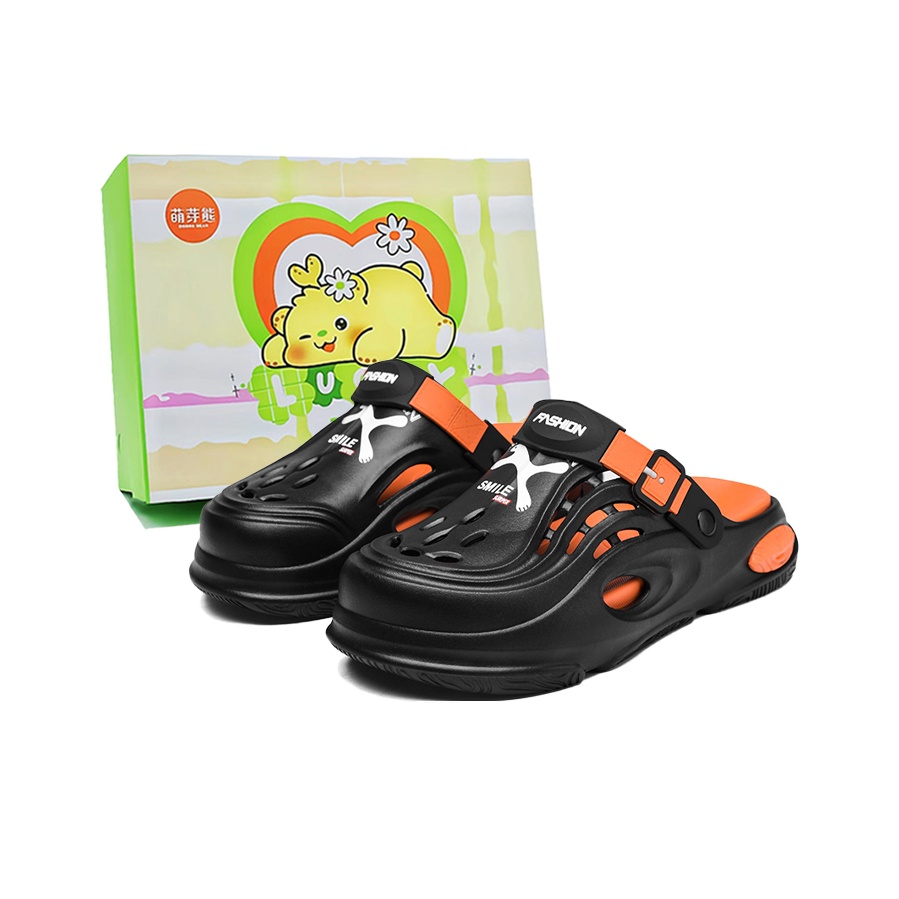 

Budding Bear Клоги мужские черно-оранжевые, цвет Black Orange