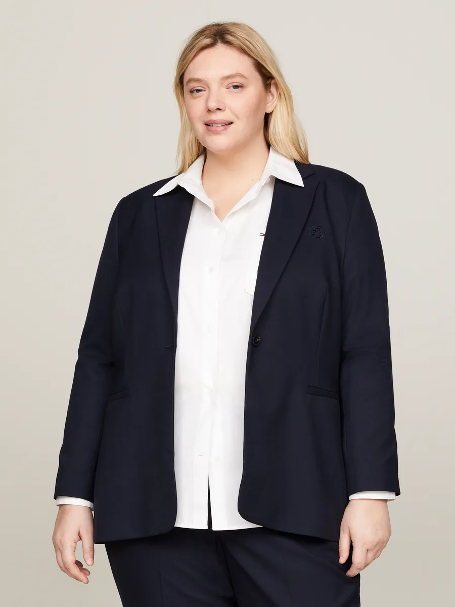 

Короткий пиджак Tommy Hilfiger Curve "CRV MD CORE REGULAR SB BLAZER", большие размеры, цвет Desert Sky