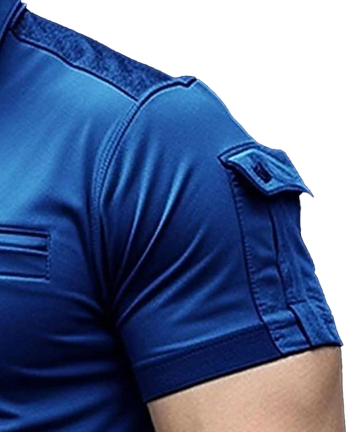 Мужская поло с коротким рукавом и воротником-стойкой Slim Fit — фото 3