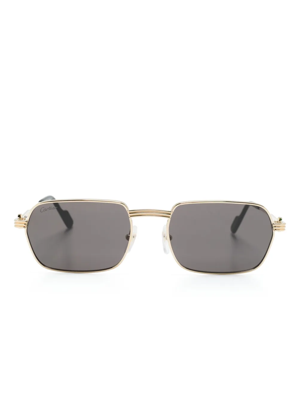 

Солнцезащитные очки в прямоугольной оправе Cartier Eyewear, золотой