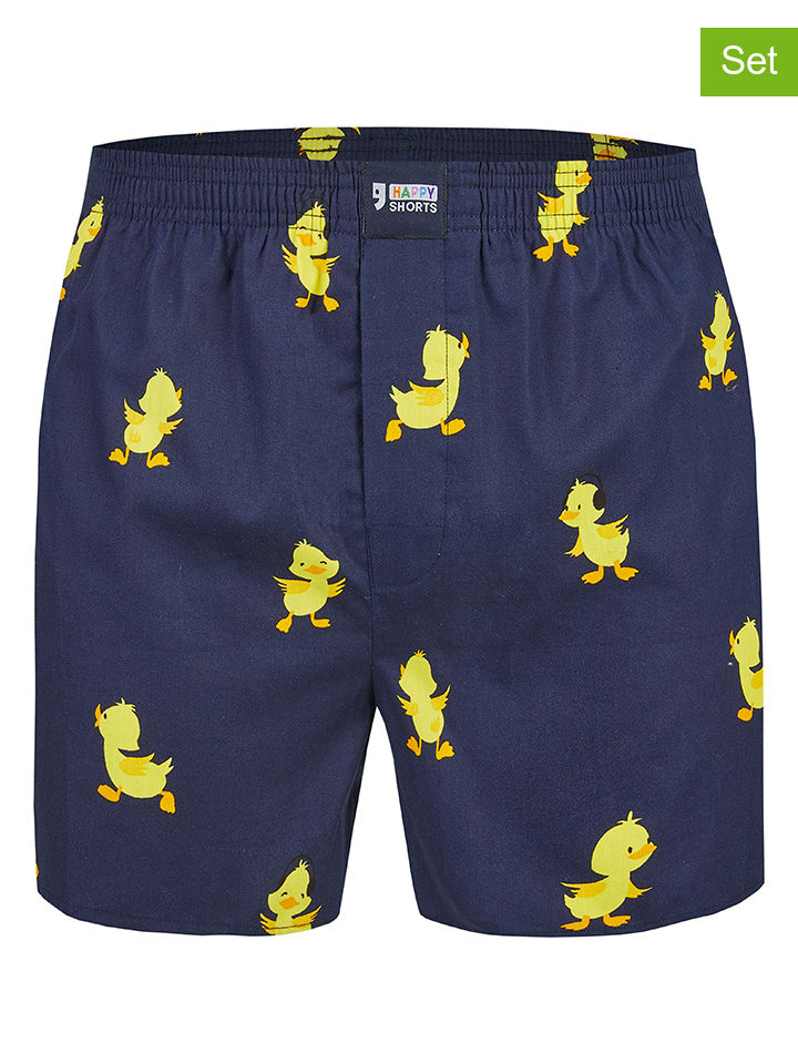 

Happy Shorts Комплект из 2 штук: боксерские шорты Web темно-синего/желтого цвета