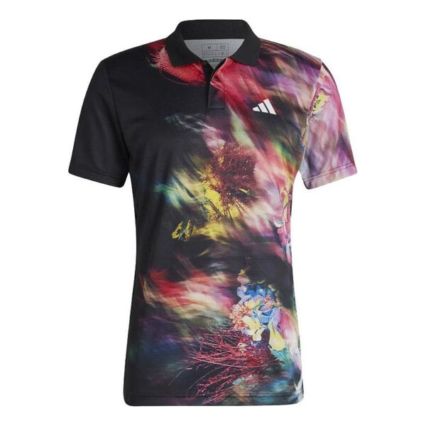 

Футболка adidas Melbourne Tennis HEAT.RDY FreeLift Polo Shirt 'Black Multicolor', мультиколор