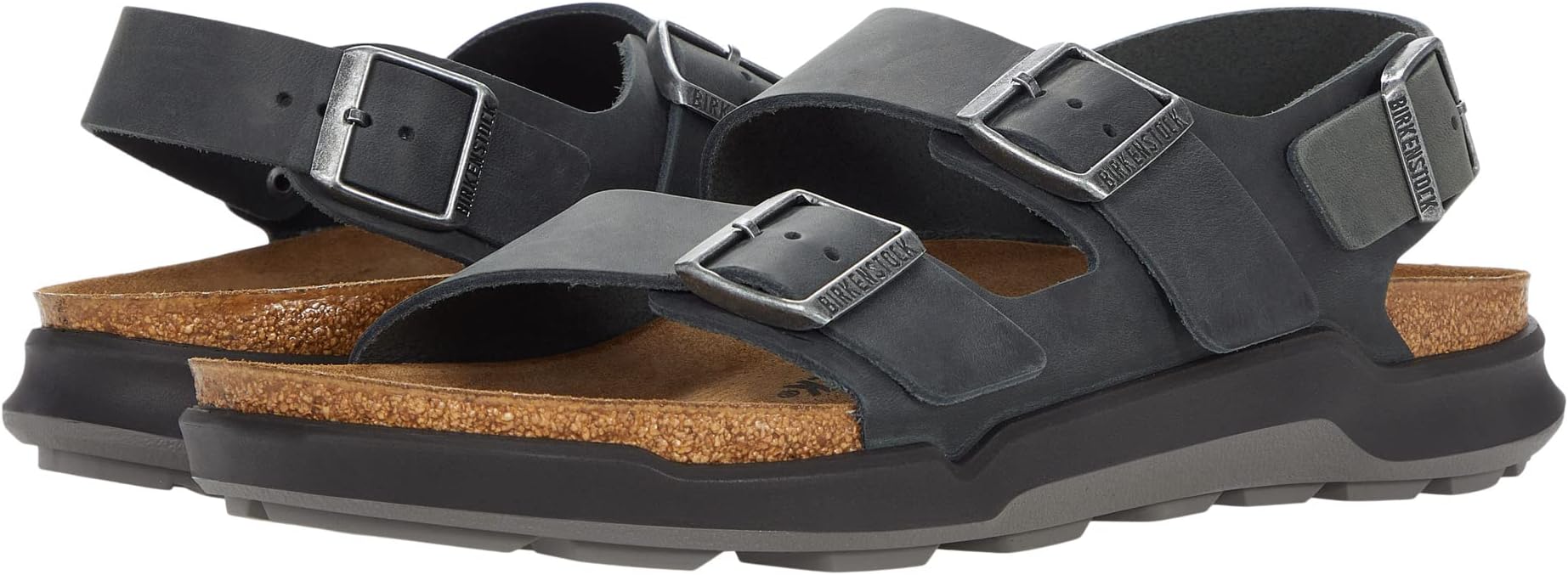 

Сандалии Milano Rugged (Men) Birkenstock, цвет Black Oiled Leather