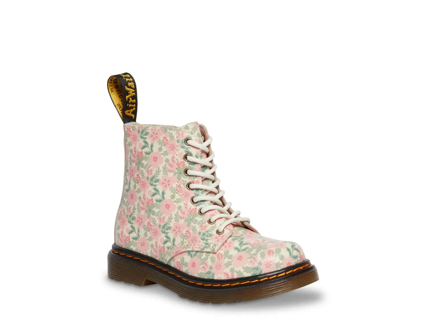 

Ботинки 1460 - детские Dr. Martens, Pink/Green Floral Print