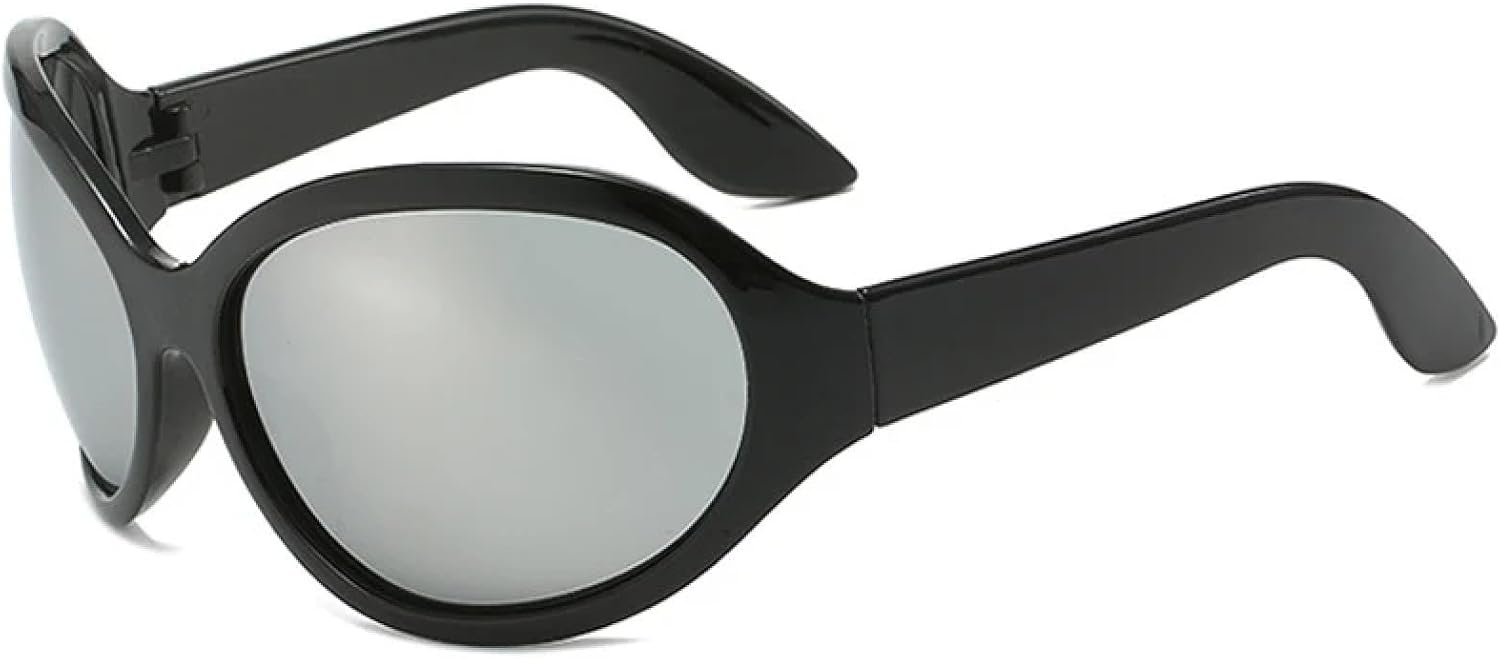 

Солнцезащитные очки в стиле стимпанк с крупной оправой для женщин и мужчин, винтажные, для активного отдыха, путешествий, уличной фотографии, защита от УФ-излучения UV400 TKKTLLT, Black Silver