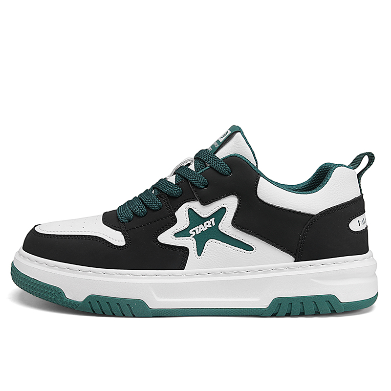 

M.M Party Кроссовки для скейтбординга мужские, низкие, белые, зеленые/бело-черные