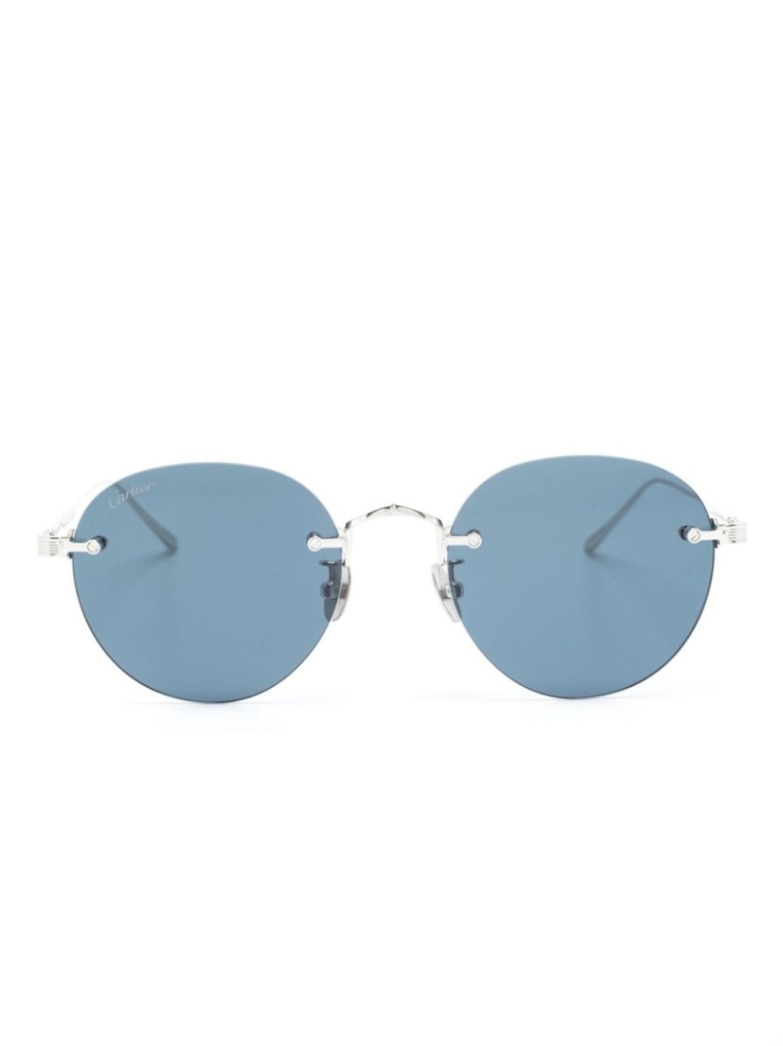 

Cartier Eyewear солнцезащитные очки в круглой оправе, серебристый