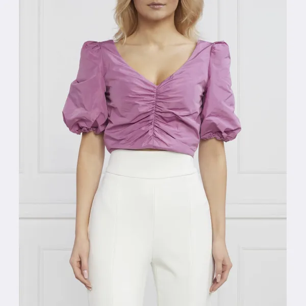 

Укороченный топ из телсена Pinko, розовый