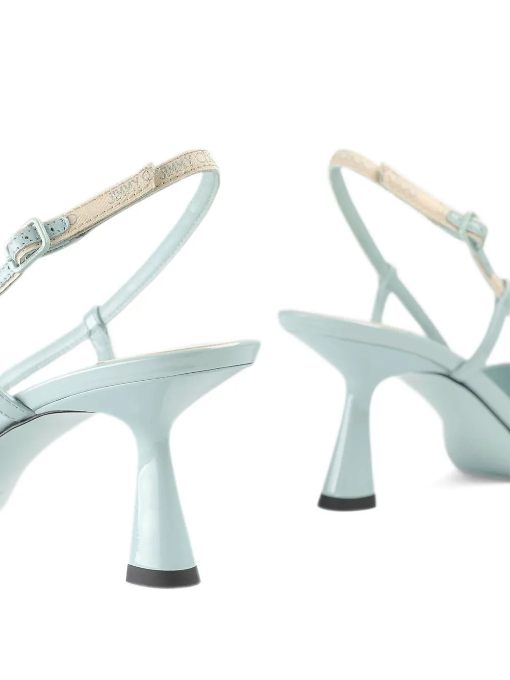 Туфли-лодочки из кожи с открытой пяткой JIMMY CHOO, синий — фото 3