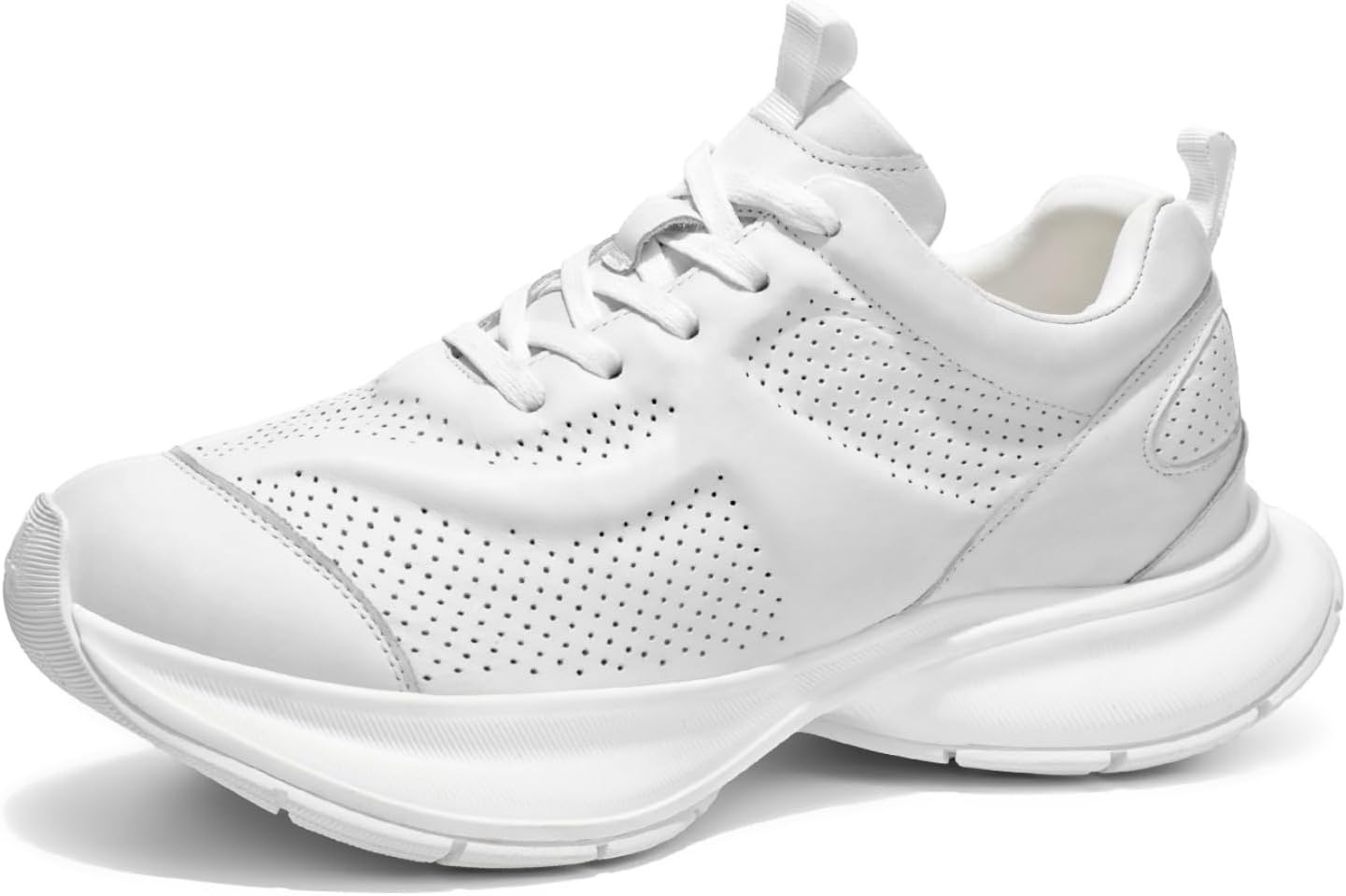 

Мужские кожаные массивные кроссовки ретро с шнуровкой, низкие на платформе, с амортизацией, удобные, легкие, дышащие, противоскользящие, повседневные кроссовки для ходьбы, тенниса, работы, тренажерного зала, путешествий и активного отдыха Yrzhgd...