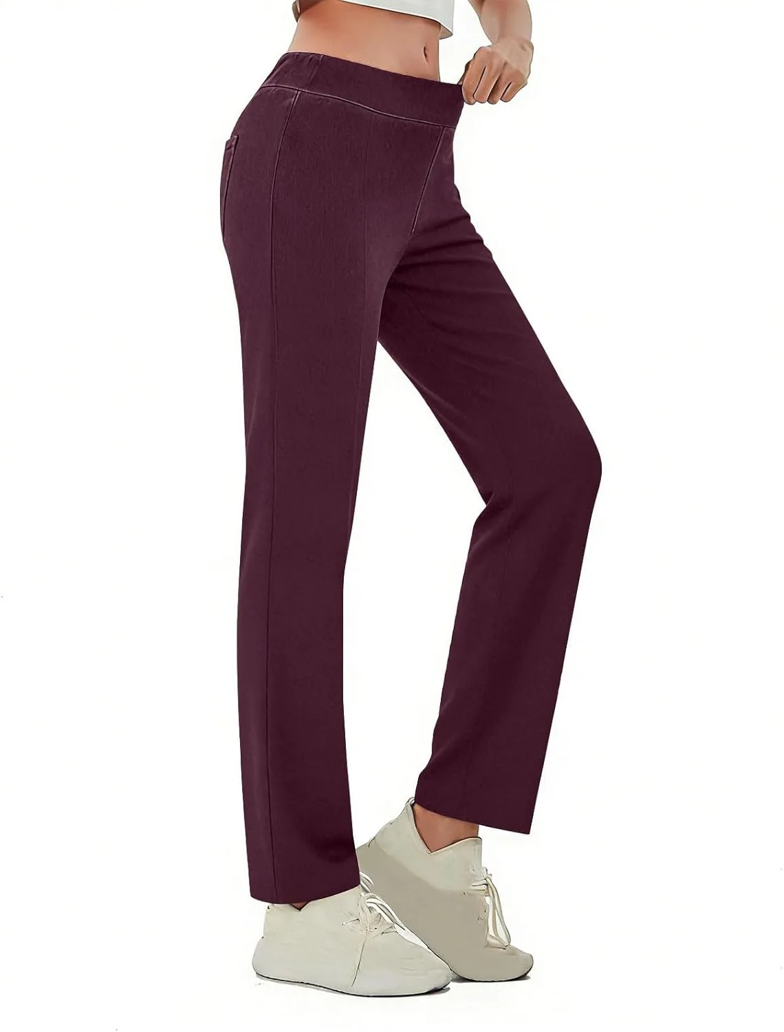 Женские джинсы Stretchy High Waisted Straight Leg для йоги и уличного стиля