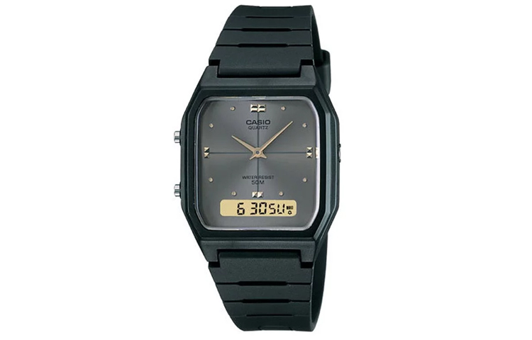 

CASIO Мужские молодежные черные часы AW-48HE-8A