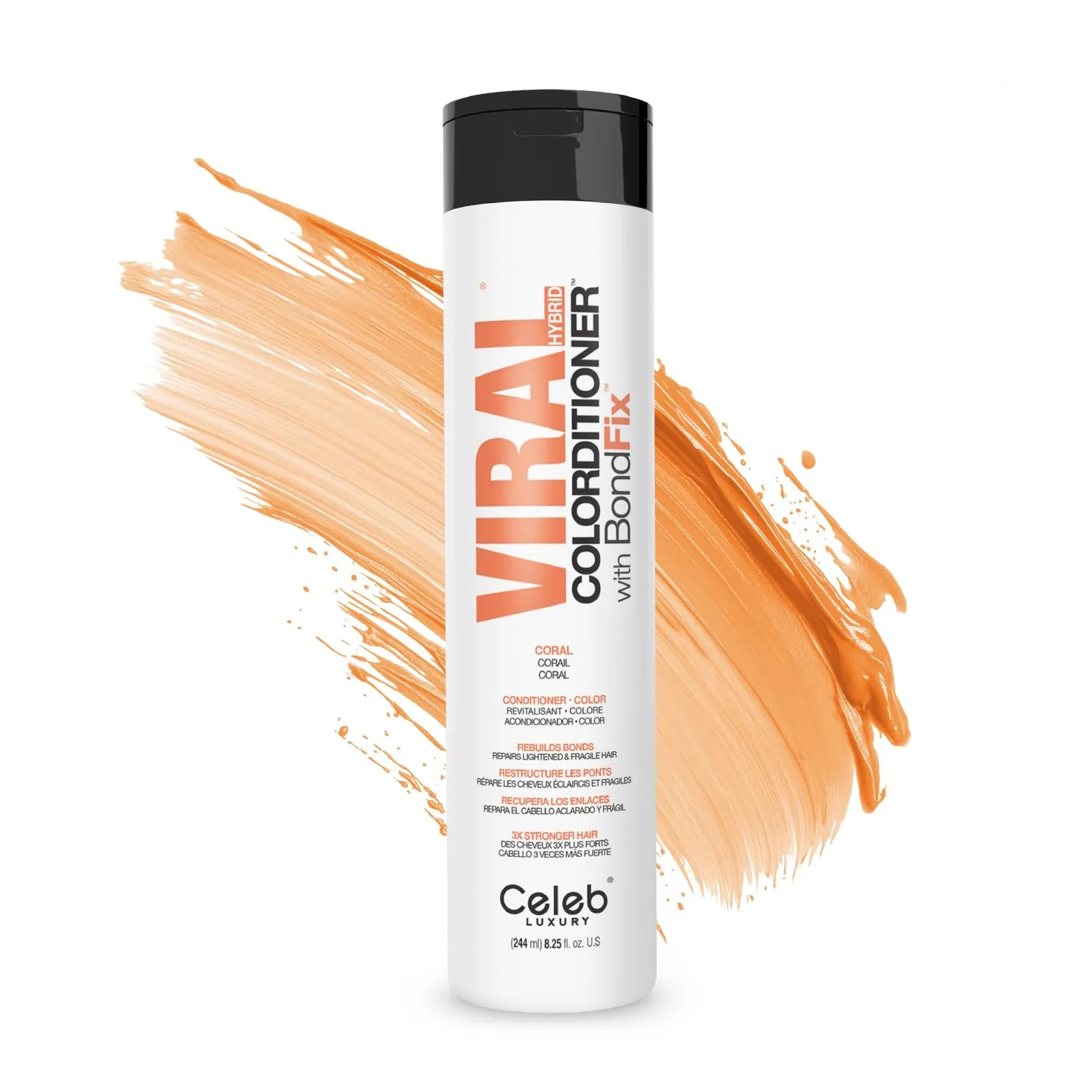 Кондиционер для волос Celeb Luxury Color Depositing Conditioner - средство для обновления цвета с компонентами Bondfix Bond Rebuilder, Viral и Gem Lites, подходит для использования с Colorwash. Coral