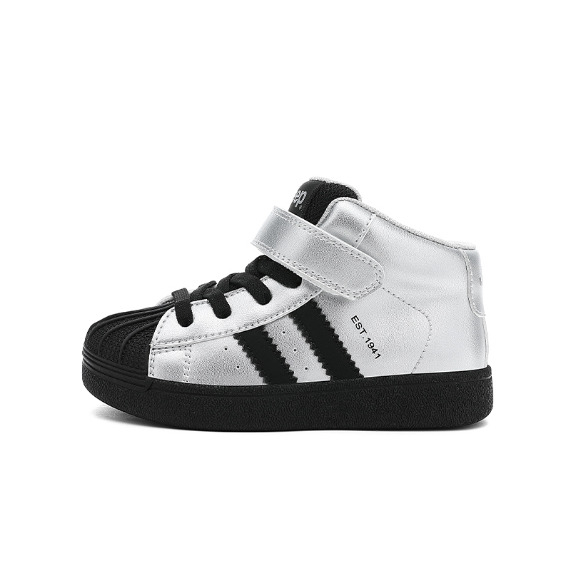 

Кроссовки для скейтбординга Kids' высокие Classic Collection из искусственной кожи с противоскользящей подошвой Jeep, серебро