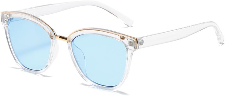 

Женские солнцезащитные очки «кошачий глаз» с леопардовым принтом, бирюзового цвета, с защитой от УФ-излучения UV400, мужские, для занятий спортом на открытом воздухе, бега и езды generic, Transparent Blue