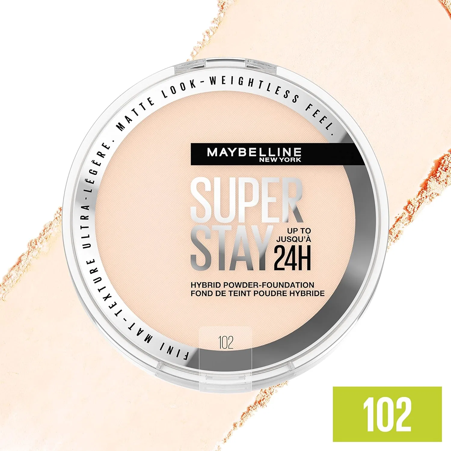 Тональная пудра Maybelline Super Stay Up 24HR Hybrid Powder Foundation 102, 1 шт — фото 3