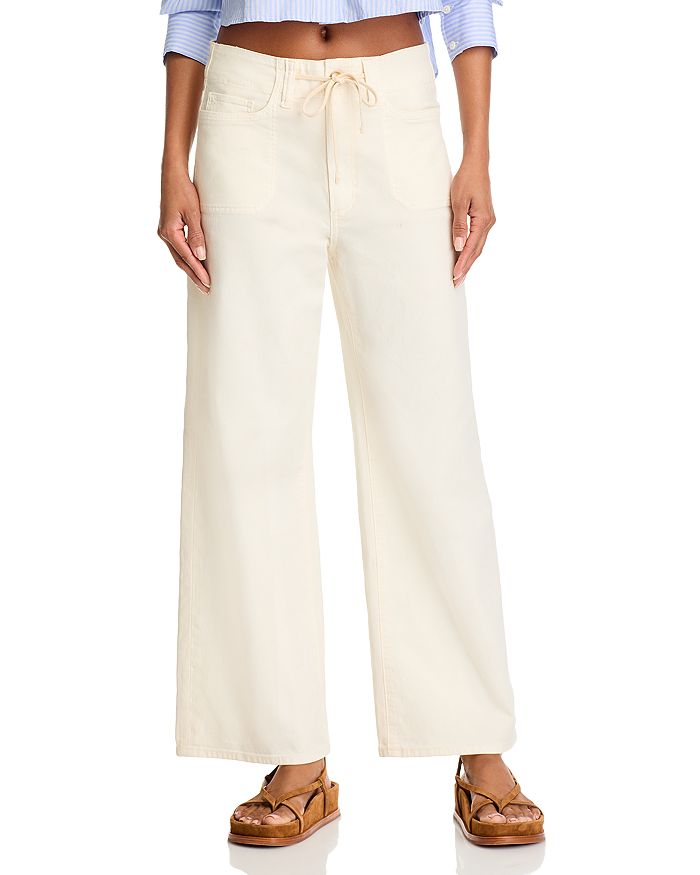 

Джинсы Ari High Rise Wide Leg с завязками на талии цвета кварцевый песок PAIGE, коричневый/бежевый