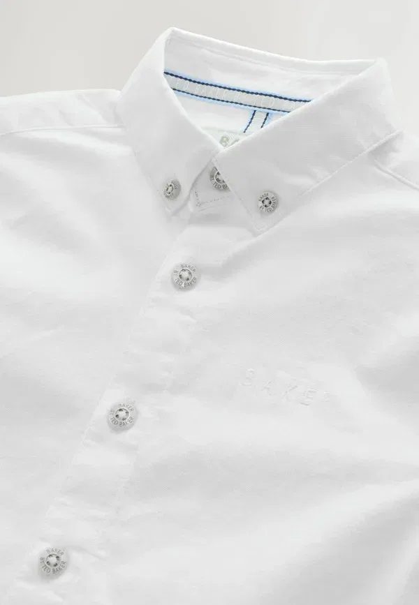 Рубашка оксфорд Regular Fit с коротким рукавом Baker By Ted Baker, белый — фото 3