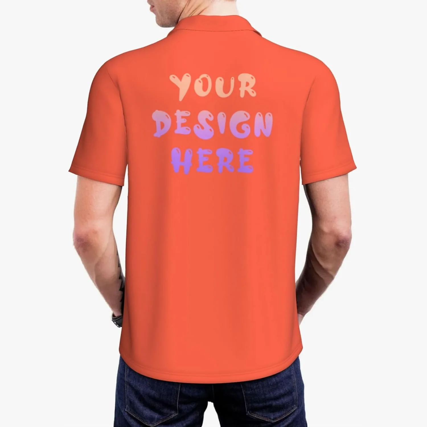 Мужская поло Custom с именем — фото 3