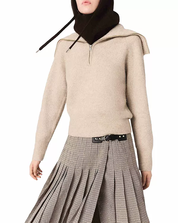 

Свитер Marva с половинной молнией Maje, бежевый