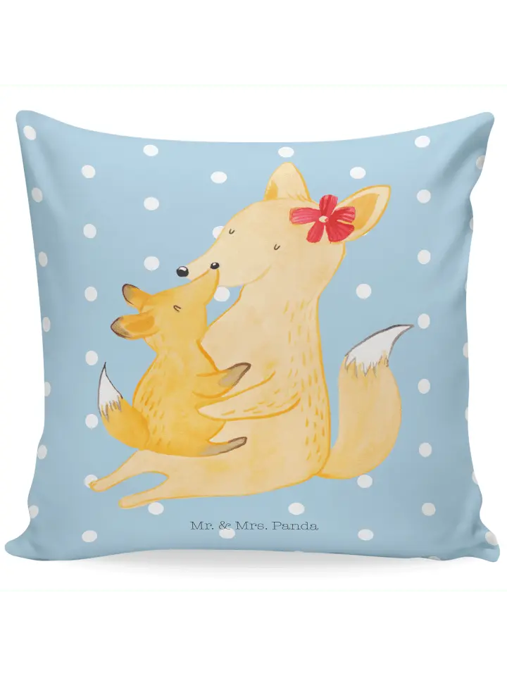 

Подушка Mr & Mrs Panda 40x40 Fuchs Mama, цвет blau pastell