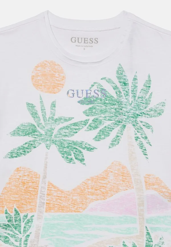 Прямоугольный топ с неровной поверхностью Guess, Pure White — фото 4