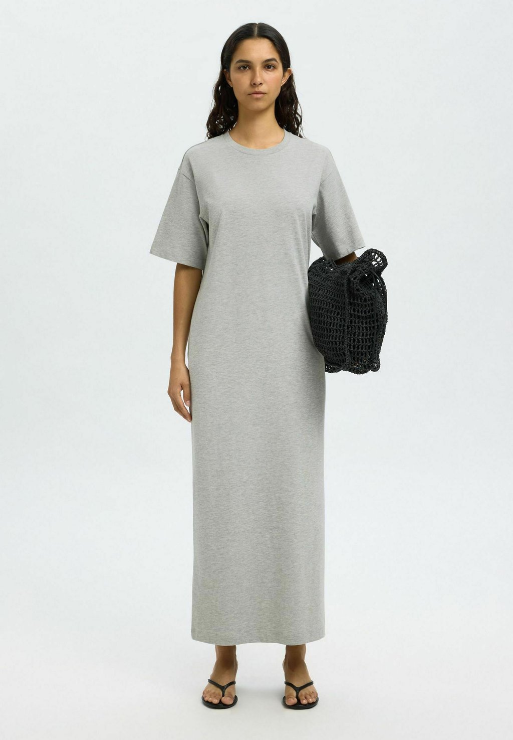 

Платье из джерси SLFESSENTIAL POCKET ANKLE - Maxi dress Selected Femme, серый
