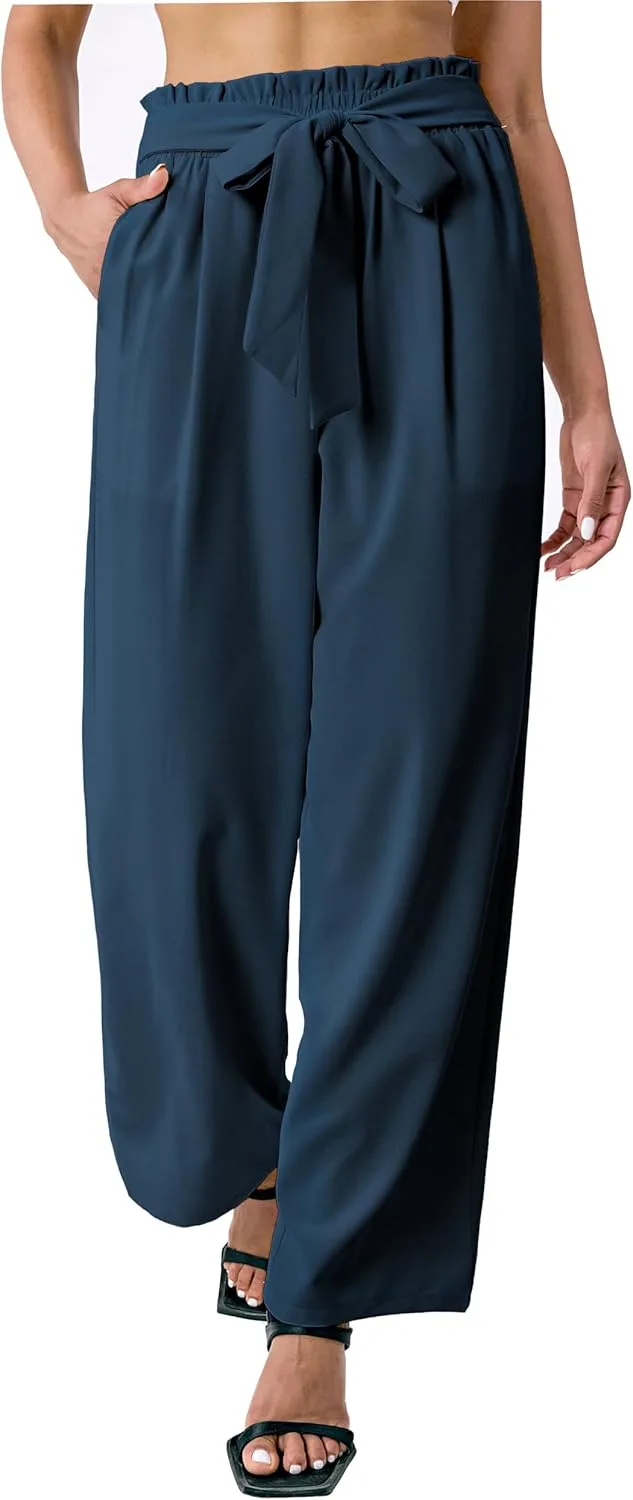 

Женские палаццо с высокой талией и регулируемым узлом Sucegi