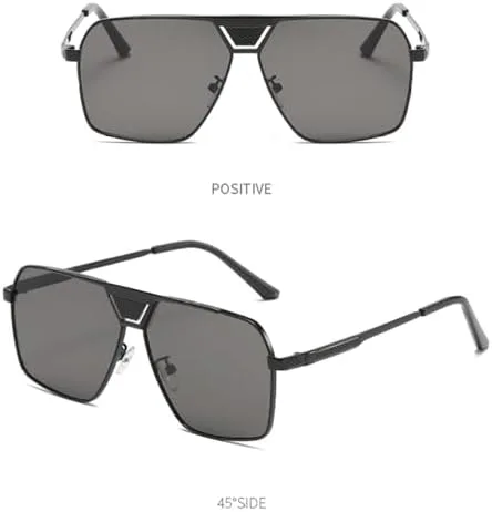 

Прямоугольные солнцезащитные очки, модные для женщин, винтажные квадратные металлические солнцезащитные очки для улицы, защита от УФ-излучения UV400 MTZJH, Black