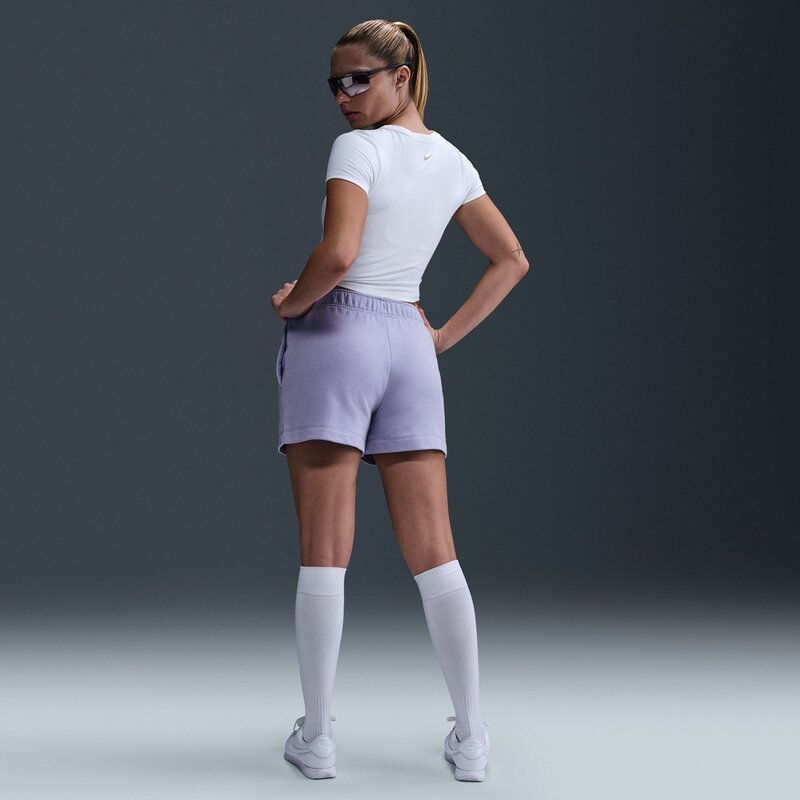 Shorts w nsw club flc ft mr 4" gx sht Nike, сиреневый — фото 2
