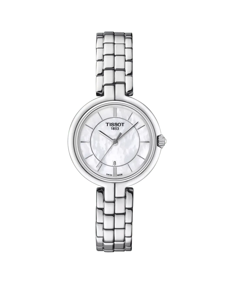 

Женские часы коллекции Flamingo из стали Tissot, серебряный