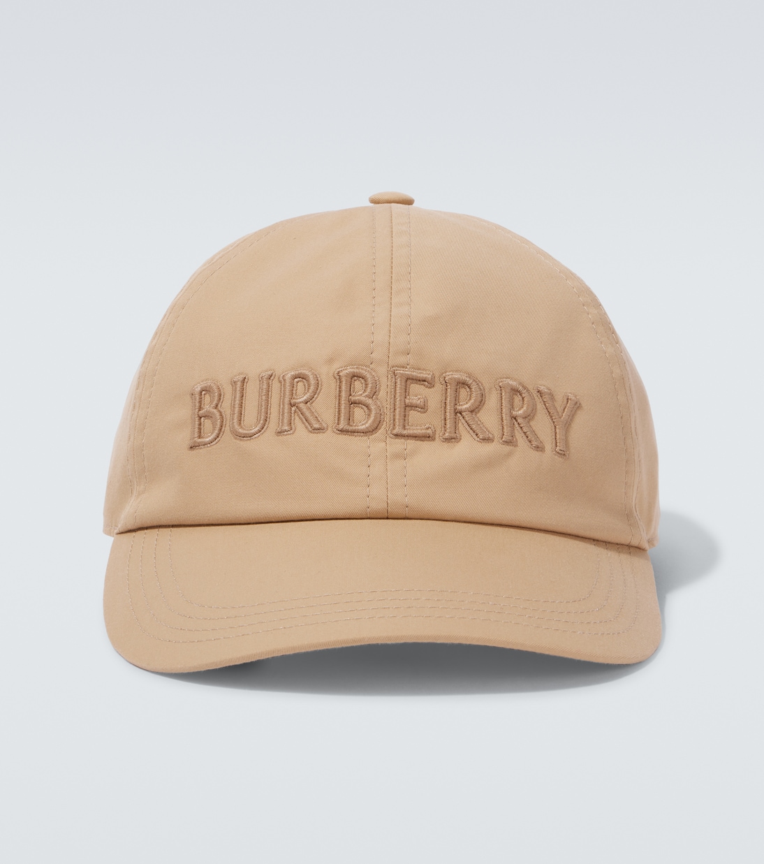 

Бейсболка из габардина с вышитым логотипом Burberry, Flax