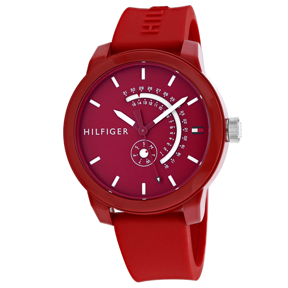 

Мужские классические часы Tommy Hilfiger с красным циферблатом