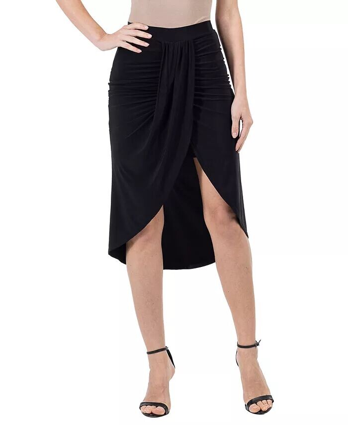 

Женская юбка длиной до колена 24seven Comfort Apparel, черный