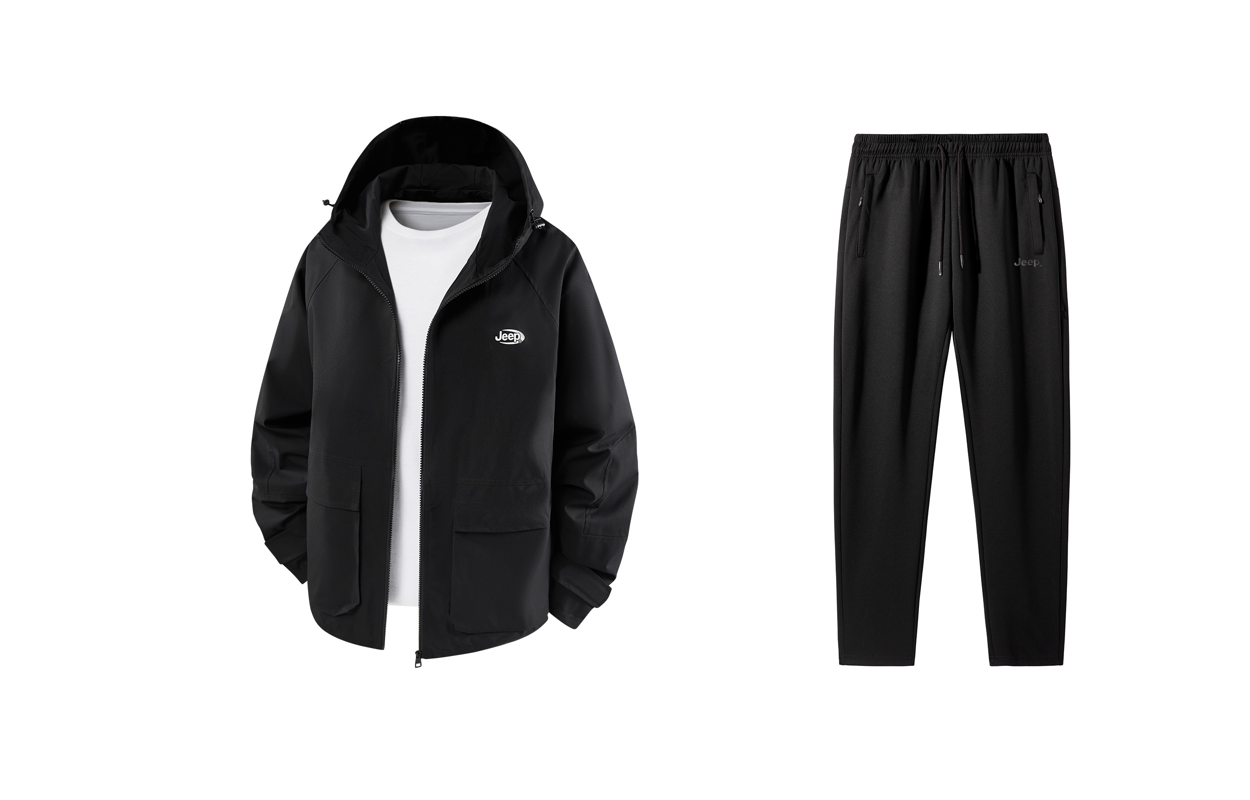 

Спортивная толстовка с капюшоном Unisex Lifestyle Casual Jeep, ink черный+черный casual pants