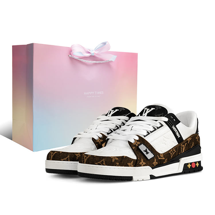 

LOUIS VUITTON Trainer Twenty, Ginger Tea, низкие кроссовки для скейтбординга Unisex, желтый черный